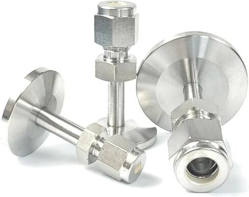Vacuum KF/NW40 to 1/8" OD Tube Compression Union SUS316L Stainless Steel Pipe Fitting Coupler in Kuwait