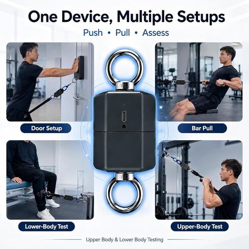 500kg Isometric Strength Tester, Push Pull Dynamometer with Wireless Data Tracking, Digital Force Gauge for Athletic Performance Testing, Explosive Power & Peak Force Measurement in Kuwait