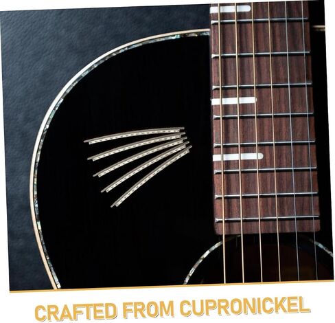 VICASKY 48pcs Cupronickel Electric Guitar Fret Wire 2.2mm 24-fret Sets for Fingerboard Repair Replacement Bright Tone Sturdy Guitar Fretboard Wire Kit in Kuwait