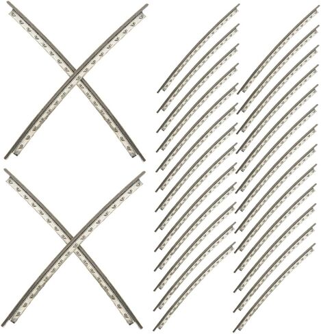 Yardwe 48pcs Cupronickel Guitar Fret Wire Set 2.2mm Electric Guitar Fingerboard Replacement Wires 2 Sets 24 Frets Each for Bass and Electric Repair in Kuwait