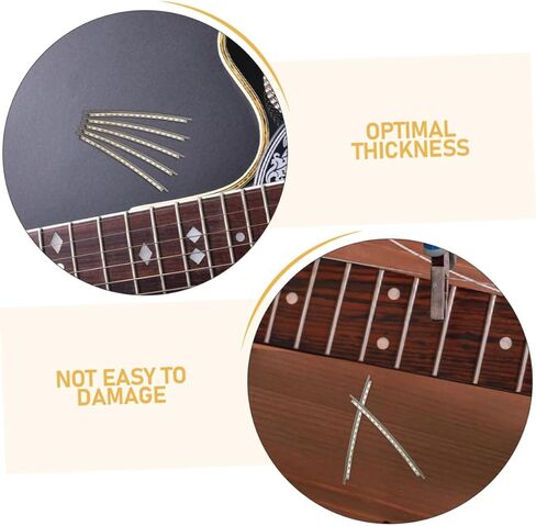 Yardwe 48pcs Cupronickel Guitar Fret Wire Set 2.2mm Electric Guitar Fingerboard Replacement Wires 2 Sets 24 Frets Each for Bass and Electric Repair in Kuwait