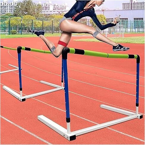 Adjustable Height Training Hurdle, Outdoor Track and Field Workout Hurdles with Foam Bar, Agility Practice Obstacle Courses Drills in Kuwait