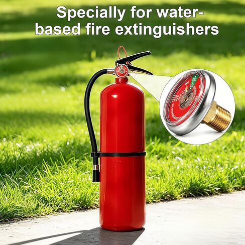 5 Pcs 100 Psi Pressure Gauge for Portable Water Fire Extinguishers Compatible with Amerex, Ansul, Badger, 1/8" NPT Thread, Stainless Steel Body, Red Dial in Saudi Arabia