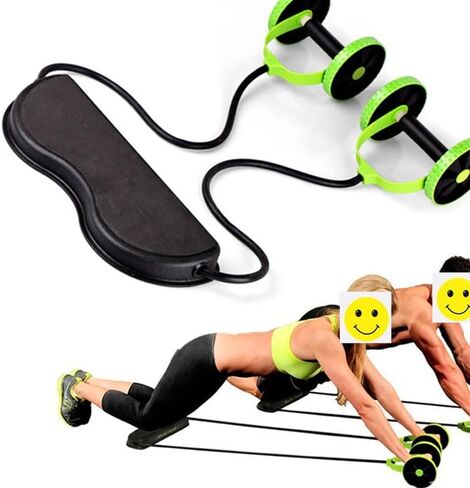 Tension Foldable Multifunction Pull Rope Wheeled Abdominal Muscle Training Home Fitness Equipment in Kuwait