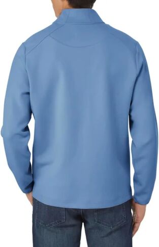 KIRKLAND Signature Men's UPF 50+ Stretch 1/2 Zip Pullover (US, Alpha, Small, Regular, Regular, Blue) in Kuwait