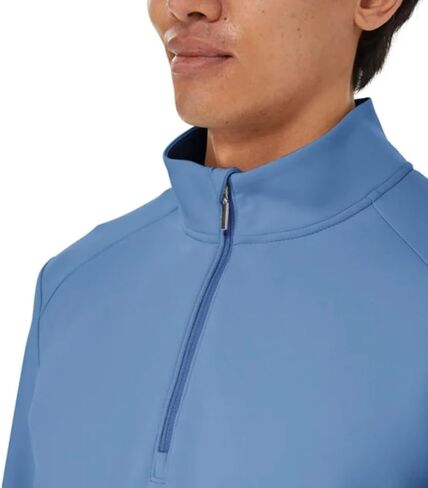 KIRKLAND Signature Men's UPF 50+ Stretch 1/2 Zip Pullover (US, Alpha, Small, Regular, Regular, Blue) in Kuwait