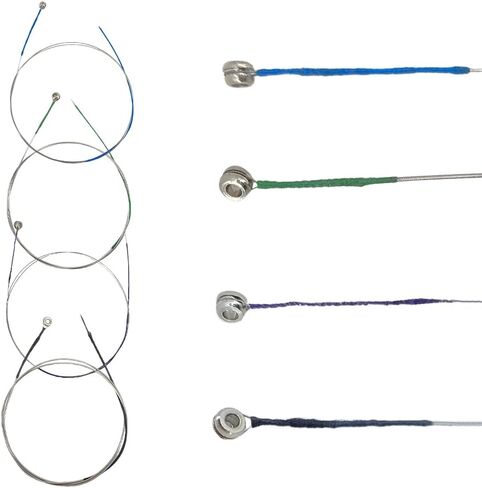 4/4 Violin Strings Universal Set (G, D, A, E) Steel Core Nickel-silver Wound with Nickel-plated Ball End for Warm & Clear Tone, Stable Tuning for Students, Beginners in Kuwait