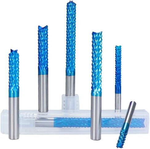 1 قطعة نانو الأزرق معطف نهاية مطحنة CNC راوتر بت 6 مللي متر عرقوب الذرة قاطعة المطحنة كربيد PCB طحن بت لآلة الحفر (D6x42x70L) in Kuwait