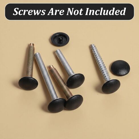 150 Pcs Screw Cap Covers, 12mm Screws Caps Black Waterproof Self Tapping Cap Decorative Plastic Screws Caps for Diameter 7-8mm Self Tapping in Kuwait
