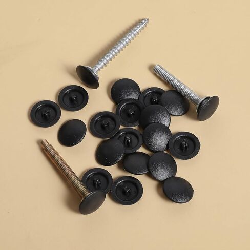 150 Pcs Screw Cap Covers, 12mm Screws Caps Black Waterproof Self Tapping Cap Decorative Plastic Screws Caps for Diameter 7-8mm Self Tapping in Kuwait