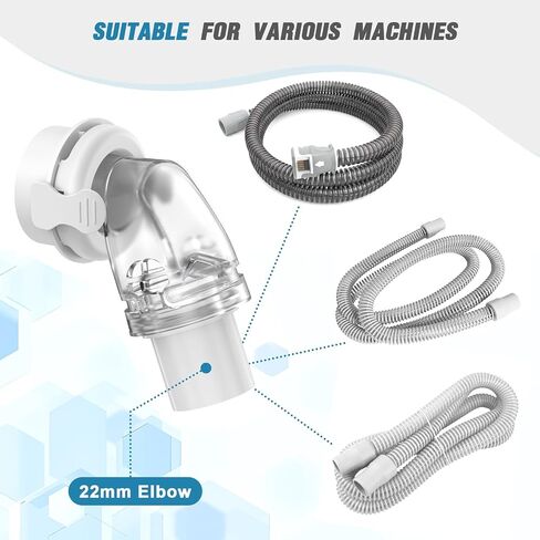 استبدال كوع QuietAir لـ AirFit F20-2 حزم موصل الكوع الدوار لـ Airfit F20 F30، ملحقات بديلة لوازم CPAP in Kuwait