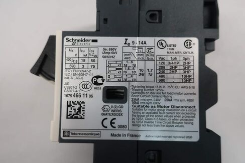 شنايدر GV2ME16 محرك يدوي 9-14 أمبير 10 حصان D630172 in Kuwait