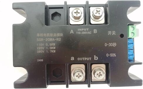 R1 R2 Model 1KW 2KW 4KW 6KW 8KW Single Phase Motor Soft Starter 220V for Water Pump Belt Conveyor Blower(SSR-100WA-R1(4KW)) in Kuwait