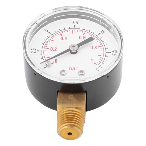 FILFEEL Mini Pressure, Double Scale Dial Instrument with 0 15psi 0 1bar Measurement Range, for Air Water Oil Non Corrosive to Brass in Kuwait