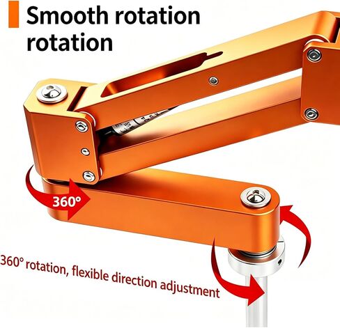 Rotatable Tapping Arm, Cantilever Tapping Guide, Aluminum Alloy, Chuck Range 1.5-10mm, 2 Installation Methods (clamp/Screw Mount), 130mm Stroke, Ideal for Wood/Aluminum Profile M6 in Kuwait