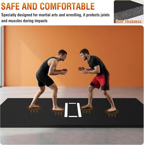 10ftx5ft Wrestling Jiu Jitsu Mat with 3cm Thickness Martial Arts Mats for PE Training Gymnastics BJJ MMA Boxing Grappling & Judo in Kuwait