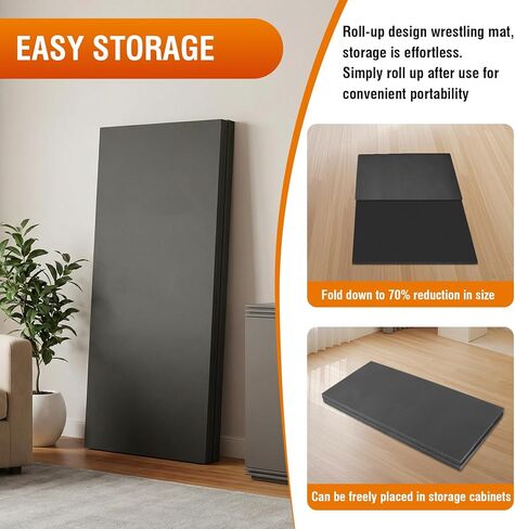 10ftx5ft Wrestling Jiu Jitsu Mat with 3cm Thickness Martial Arts Mats for PE Training Gymnastics BJJ MMA Boxing Grappling & Judo in Kuwait