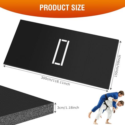 10ftx5ft Wrestling Jiu Jitsu Mat with 3cm Thickness Martial Arts Mats for PE Training Gymnastics BJJ MMA Boxing Grappling & Judo in Kuwait