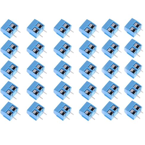 30PCS 2 Pin 5.08mm Pitch PCB Mount Screw Terminal Block Connectors Socket Strips 300V/ 16A KF301-2P Straight pins Electronic Circuit terminals in Kuwait