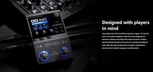 Valeton GP-50 SnapTone Multi-Effects Processor Pedal, IR Loader & Neural Amp Modeler, USB Interface, Drum Machine, Looper, Bluetooth, 100+ FX, Patches with Tonebird 9V Power Supply Patch Bundle in Kuwait