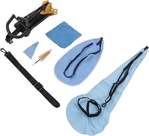 Alto Saxophone Stand Set Portable Metal Holder with Adjustable Neck Strap and Cleaning Kit for Music Lovers in Kuwait