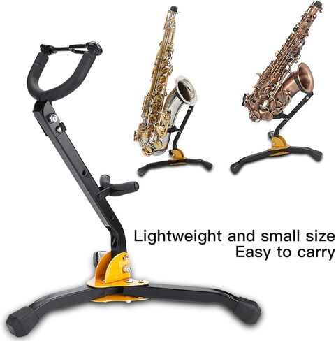 Metal Foldable Adjustable Saxophone Stand Sax Tripod Stand Foldable Sax Tripod Stand Alto Saxophone Stand Foldable Sax Stand Saxophone Accessories in Kuwait