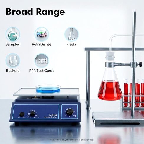 شاكر مداري، RPR Lab هزازات مدارية 0-210r/min مذبذب مختبر قابل للتعديل مع مؤقت شاكر مداري مختبر خلاط دوار أفقي شاكر مختبر شاكر 12.99 × 12.6 × 4.7 بوصة in Kuwait