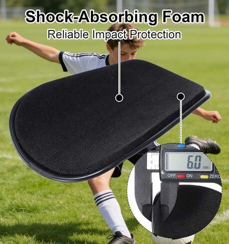 2 Pairs Mini ShinGuards, Black White Cross Soccer Shin Guards | Lightweight Protective Gear for Youth Kids, for Soccer Training, Matches, and Outdoor Sports in Kuwait
