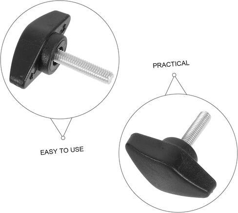 Uonlytech 10pcs Rotary Knob Wing Knobs Thumb Screw Handle Screw Thumb Tee Wing for Precise Control in Kuwait