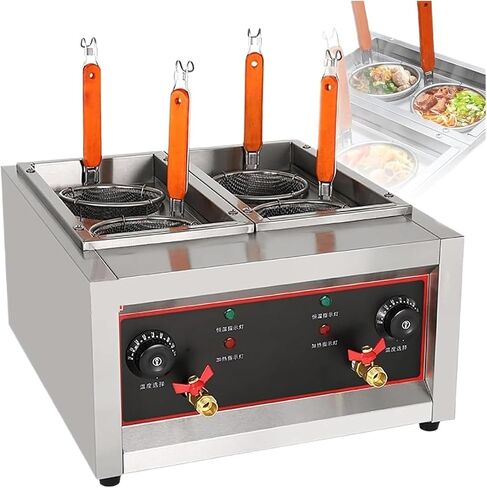 Commercial Stainess Steel Pasta Pot Cooker, Electric Pasta Cooker with Temperature Control for Home and Restaurant Use in Kuwait