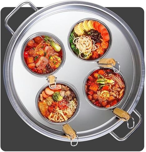 Commercial Noodle Boiler Cooking Pots, Stainless Steel Pasta Cooker Insert Set with 5 Holes for Efficient Cooking,3Hole in Kuwait