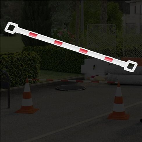 Telescopic Traffic Safety Bar, 4 to 6.6 Ft Red & White Extendable Cone Barrier Pole, Reflective Traffic Cone Parking Barriers for Road Safety/Crowd Control(4 pcs) in Kuwait