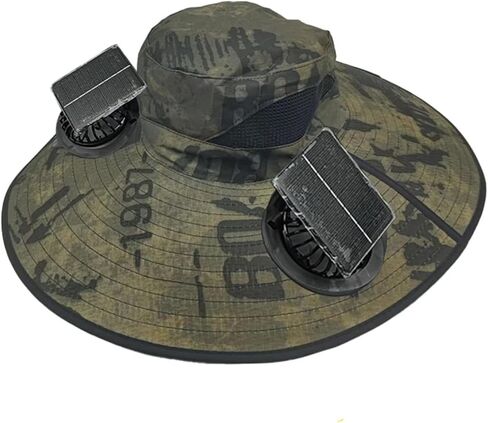 Solar Fan Sun hat、Cooling hat with Fan、Outdoor Sun hat with Solar Powered Fan、Wide Brim Fishing hat with Fan for Men Women in Kuwait