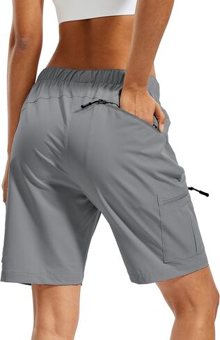 Bermuda Cargo Hiking Shorts for Women - Womens Long Golf Short with Zipper Pockets Casual in Kuwait