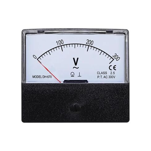 1pc DH-670 AC Voltmeter Pointer Meter 5V 10V 15V 20V 25V 30V 50V 75V 100V 150V 200V 300V 450V 500V 600V 800V Voltage Panel Meter(AC Voltmeter,200V) in Kuwait
