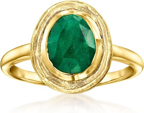 Ross-Simons 2.30 Carat Emerald Ring in 18kt Gold Over Sterling in Saudi Arabia