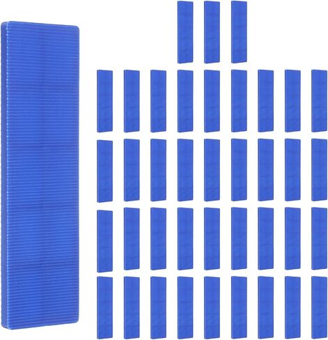 uxcell 120 PCS Plastic Flat Shims, 1/8 Inch Structural Tile Plastic Shims for Leveling, Glazing Blocks for Home Improvement Level, Door Toilet, Frame Spacers, White in Kuwait