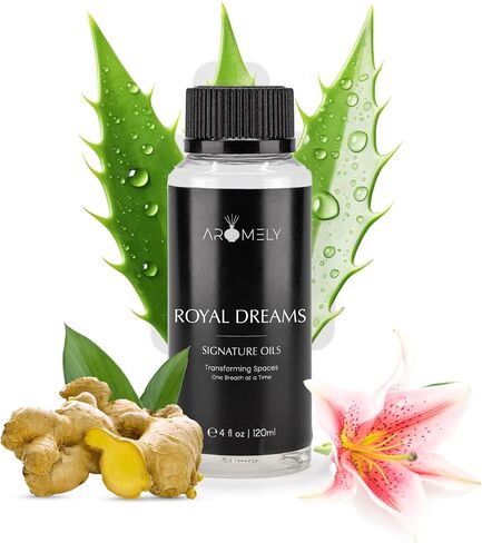 Royal Dreams Diffuser Oil Scent - Essential Oils for Diffusers Aromatherapy - Sophisticated Aroma Blend of White Tea, Aloe Vera, Ginger Inspired by The Most Luxurious Hotels (120ml) in Saudi Arabia