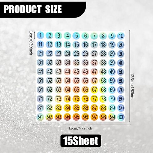 Xthrotsenk 2500Pcs Number Stickers 1-500 Vinyl Consecutive Number Stickers | Round Labels Sticker Self Adhesive Numbers Sticker for DIY Marking Numbering Tool Storage Classification in Kuwait