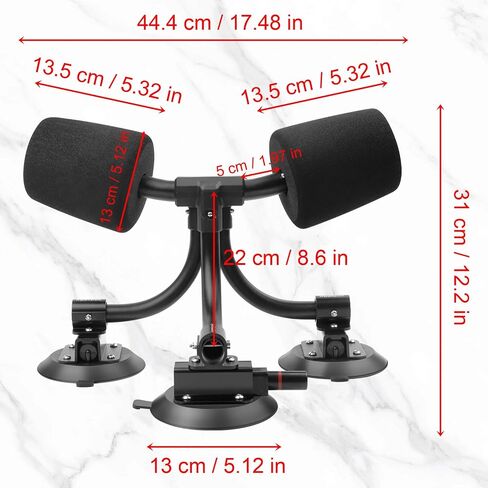 Kayak Roller,Heavy-Duty Kayak Loader Assist with Triangular Tripod Base & Vacuum Pump for Car Roof,Truck SUV,No-Drill Suction Cup Mount with V-Style Design for Wide Kayaks,280 LBS Capacity in Kuwait