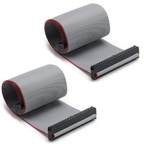 2Pack 50Pin Flat Ribbon Cable IDC Wire 30cm Length 2.54mm Pitch 2 Row Female to Female Wires IDC Ribbon Connector Wire in Saudi Arabia