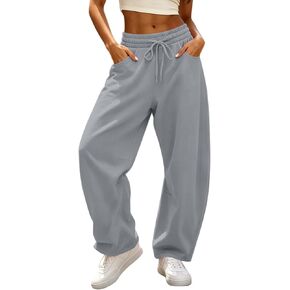 برميل Sweatpant المرأة عارضة واسعة الساق Sweatpants الخريف Sweatpants مع جيوب in Kuwait