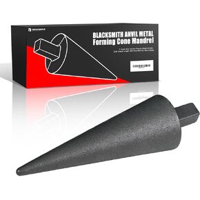 ممسك مخروطي لتشكيل المعدن من Blacksmith Anvil - أداة ثقب هاردي مقاس 1 بوصة لتزوير الحلقات واللفائف، الطول الإجمالي 13.31 بوصة، فولاذ 1018 مع طلاء الشمع الساخن in Kuwait
