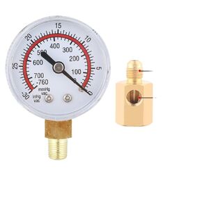 1pc Value Air Conditioner Vacuum Gauge Negative Pressure Gauge Refrigerator Vacuum Pump Head External Adapter(Value Vacuum Gauge) in Saudi Arabia