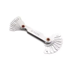 Thread Pitch Cutting 55/60 Degree Metric Inch Thread Plugs Gauge Gear Tooth Screw Pitch Gauges Measuring Center(60 Degrees Metric) in Kuwait