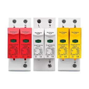 التيار المتردد لجهاز SPD 2P House Surge Protector الواقي ذو الجهد المنخفض 10-20kA 20-40kA 30-60kA 275V 385V 420V (AC 2P 275V، 20-40kA) in Kuwait