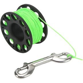 Acouto Diving Reel with 28– -Aging Nylon Line and 316 Stainless Steel Double Hook – Compact 65mm OD × 37mm HighDensity PVC Reel for Diving, Freediving, Spearfishing & Underwater in Kuwait