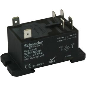 92S11A22D-240 - Power Relay, DPDT, 240 VAC, 30 A, Magnecraft 92 Series, DIN Rail, Panel, Non Latching, (Pack of 2) in Kuwait