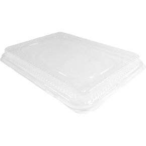 غطاء قبة منخفض من البلاستيك الشفاف من PROPAC & SEAL لصينية الكيك من رقائق الفويل مقاس 1/4 - تناسب قوالب 1200 وHFA 309 المتينة بحجم ربع حزمة من (10) in Kuwait