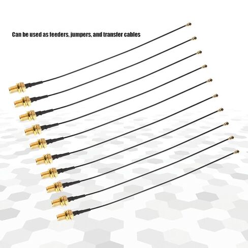 Walfront 10PCS RF Adapter Pigtail Cable SMA to IPX Extension Cable 15cm for Face Recognition Module Entenna Extension Low Loss for WiFi in Kuwait
